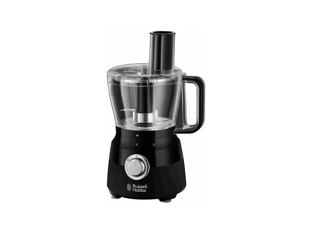 Robot Multifonction - RUSSELL HOBBS - Matte Black 24732-56 - 600 W - Bol 2,5 L - Lames inox - Disque réversible - Noir mat
