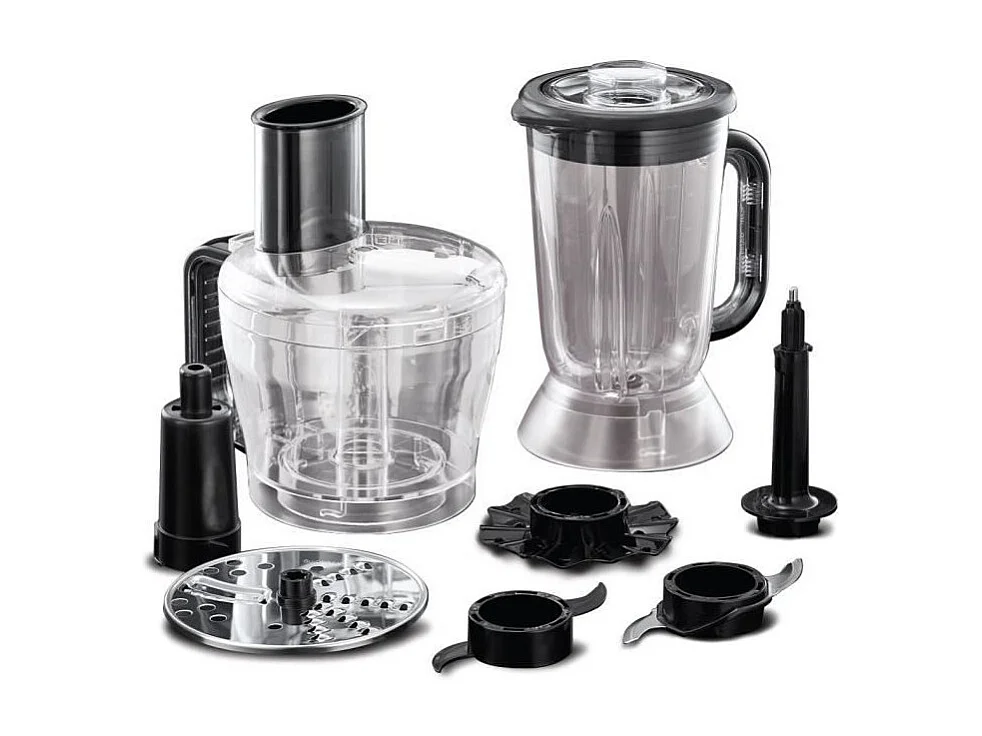 Robot Multifonction - RUSSELL HOBBS - Matte Black 24732-56 - 600 W - Bol 2,5 L - Lames inox - Disque réversible - Noir mat