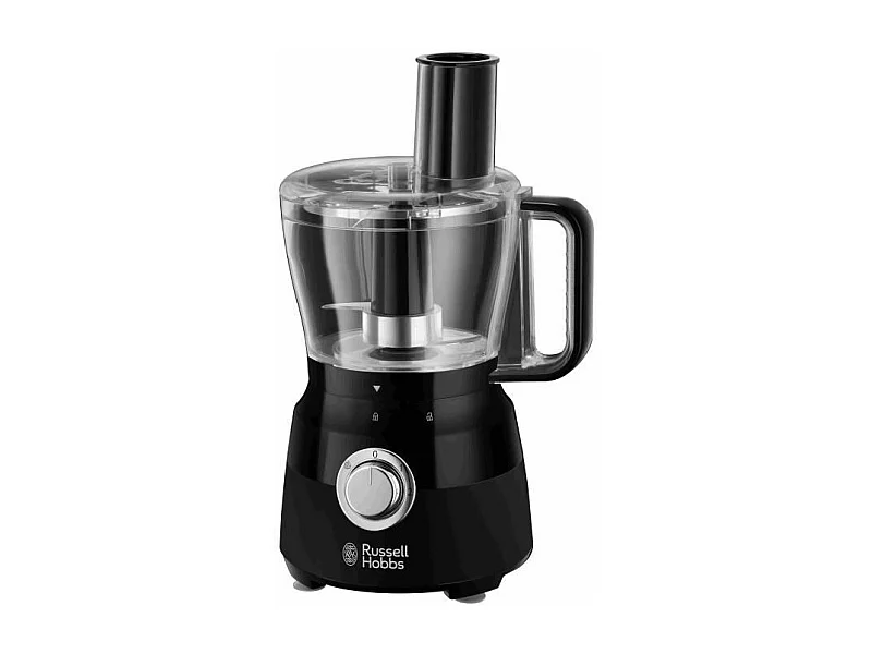 Robot Multifonction - RUSSELL HOBBS - Matte Black 24732-56 - 600 W - Bol 2,5 L - Lames inox - Disque réversible - Noir mat