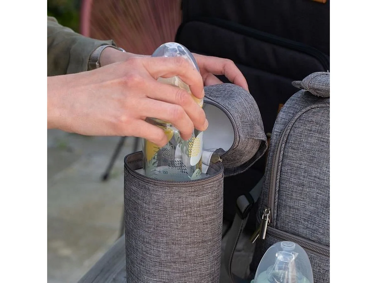 Porte biberon THERMOBABY - isotherme - gris chiné