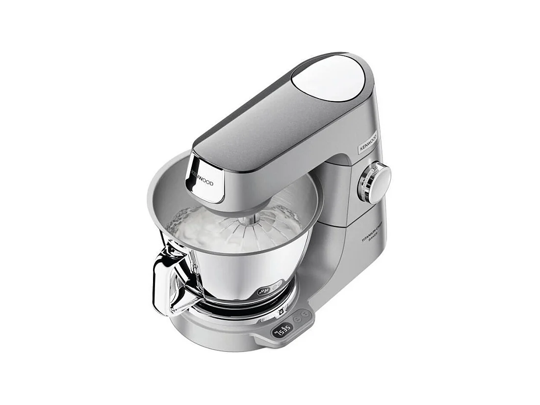 KENWOOD KVC85.124.SI - Robot patissier Titanium Chef Baker - 2 bols en inox 3,5L et 5L - Balance integree 6kg - Blender 1,8L - 1