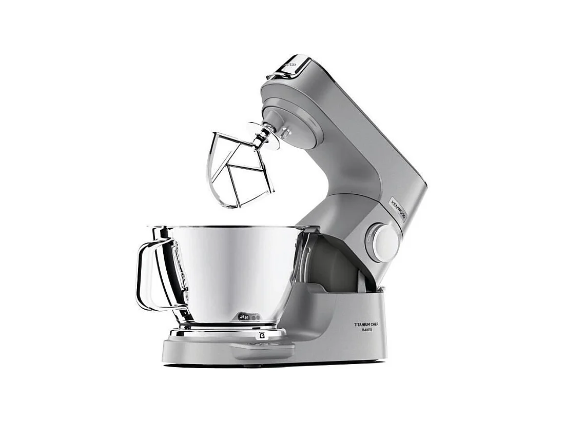 KENWOOD KVC85.124.SI - Robot patissier Titanium Chef Baker - 2 bols en inox 3,5L et 5L - Balance integree 6kg - Blender 1,8L - 1