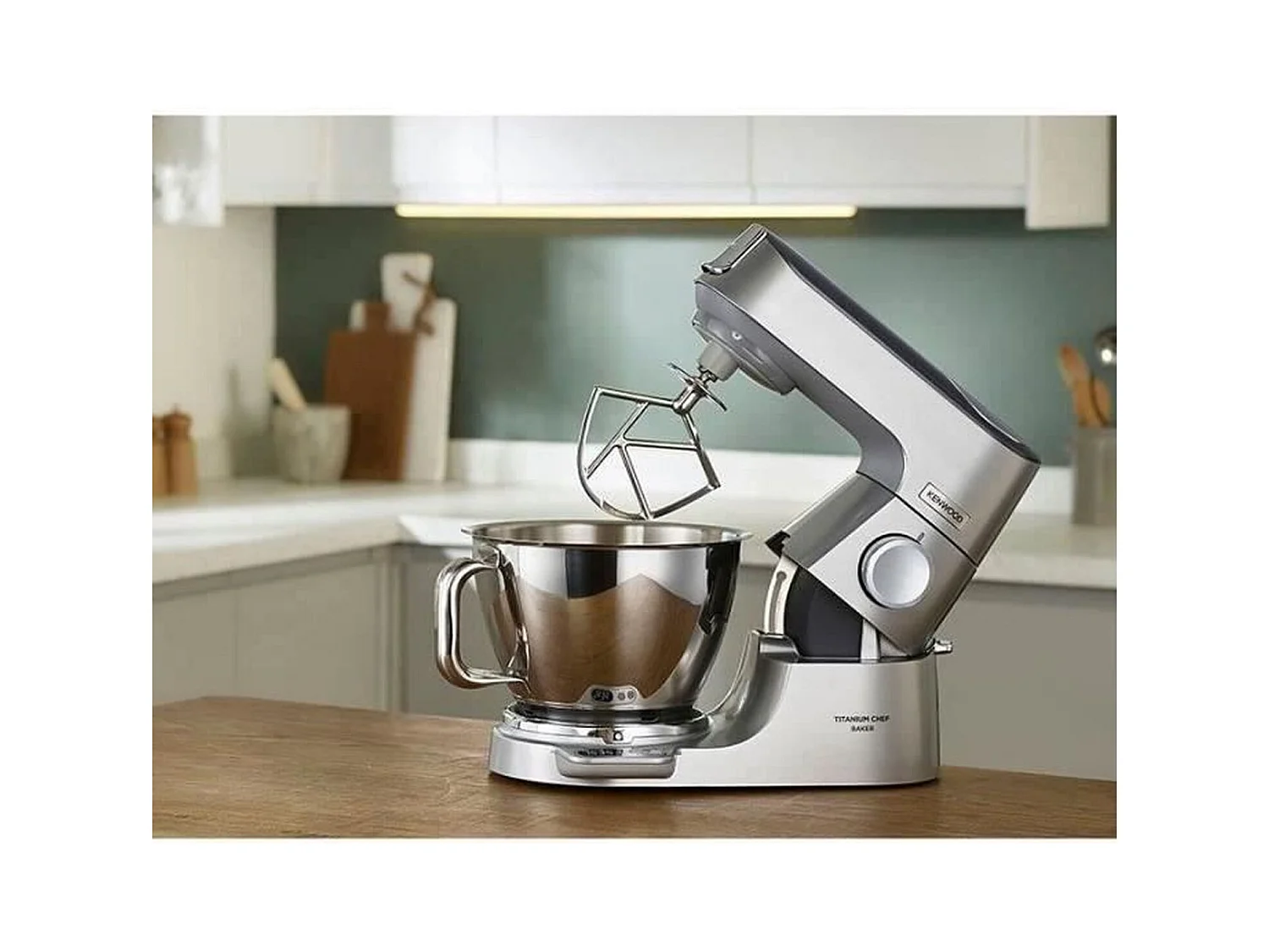 KENWOOD KVC85.124.SI - Robot patissier Titanium Chef Baker - 2 bols en inox 3,5L et 5L - Balance integree 6kg - Blender 1,8L - 1