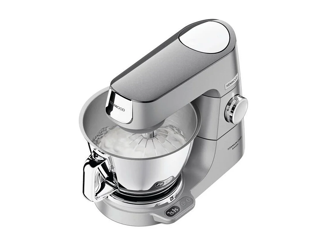 KENWOOD KVC85.124.SI - Robot patissier Titanium Chef Baker - 2 bols en inox 3,5L et 5L - Balance integree 6kg - Blender 1,8L - 1