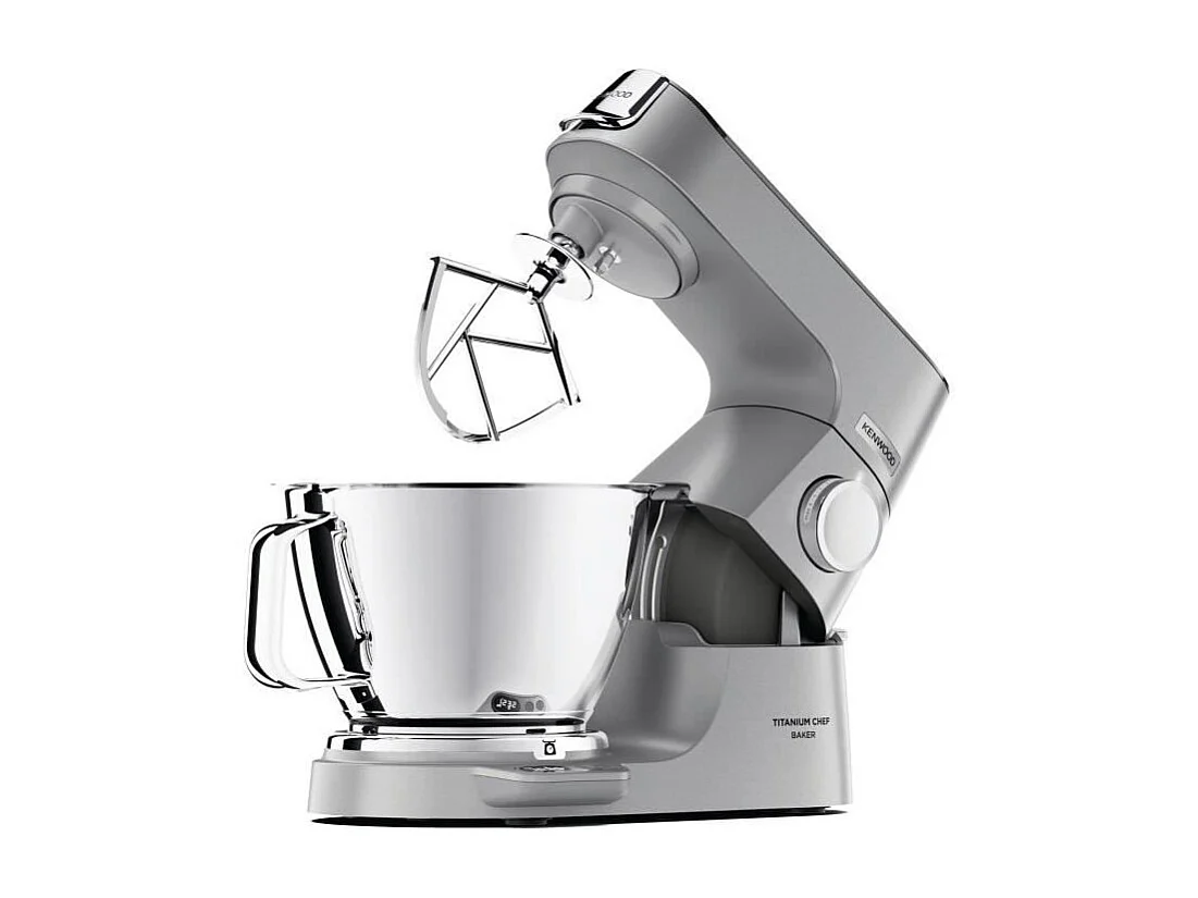 KENWOOD KVC85.124.SI - Robot patissier Titanium Chef Baker - 2 bols en inox 3,5L et 5L - Balance integree 6kg - Blender 1,8L - 1