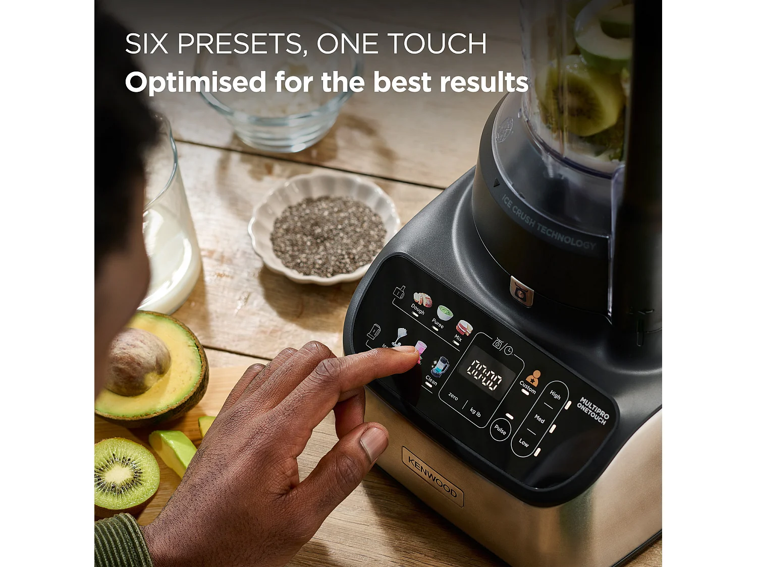 Robot multifonction Kenwood MultiPro OneTouch FDM73.850SS 1000 W Noir et Silver