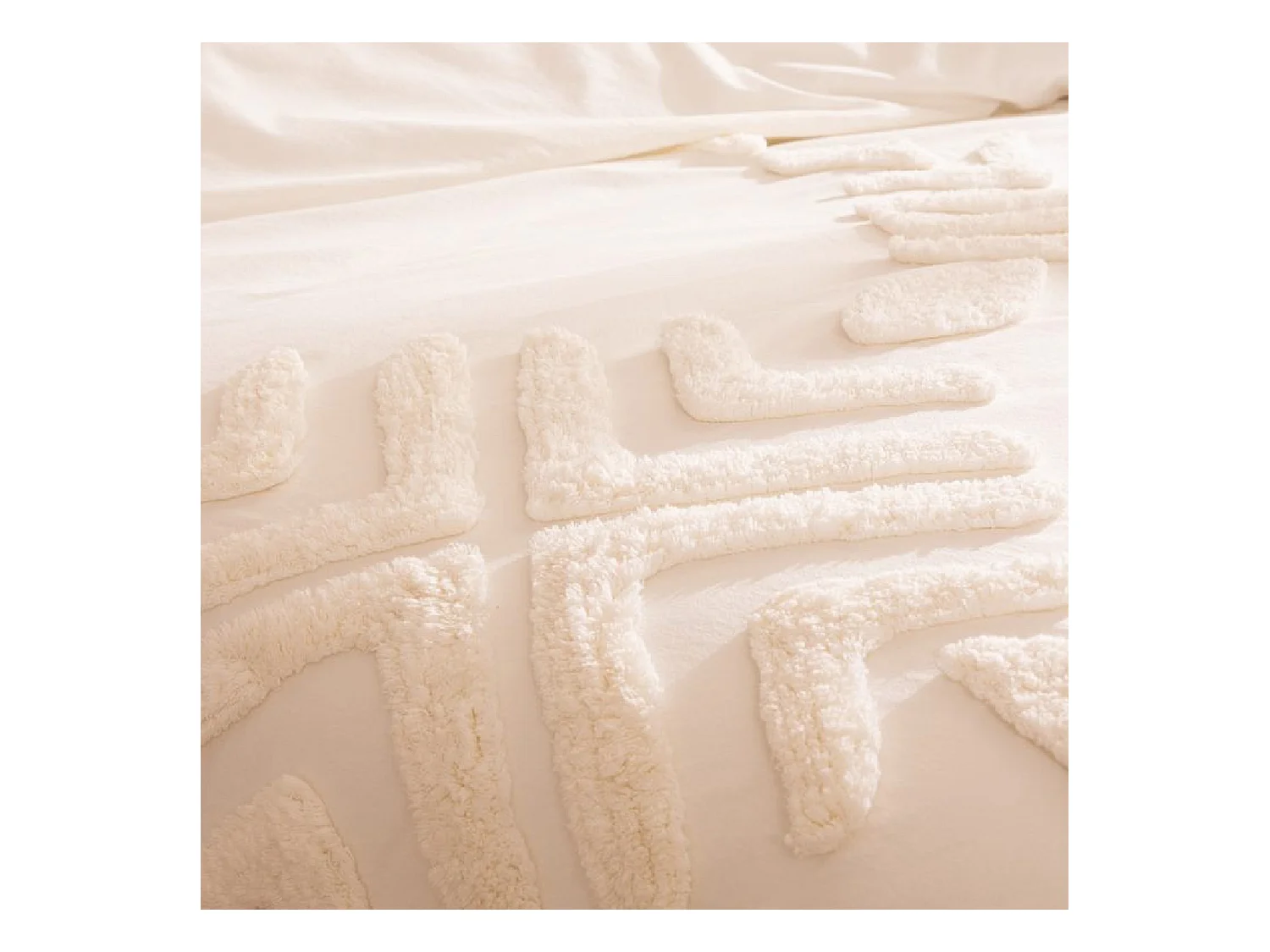 Parure de Lit Tufté "Inuit Dreams" 240x220cm Ivoire