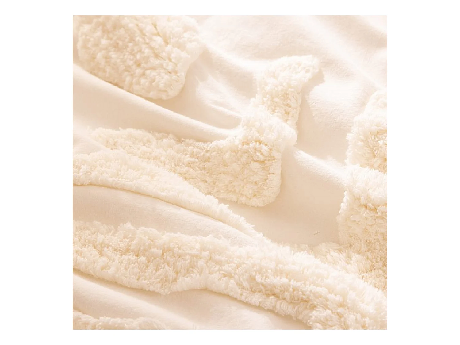 Parure de Lit Tufté "Inuit Dreams" 240x220cm Ivoire