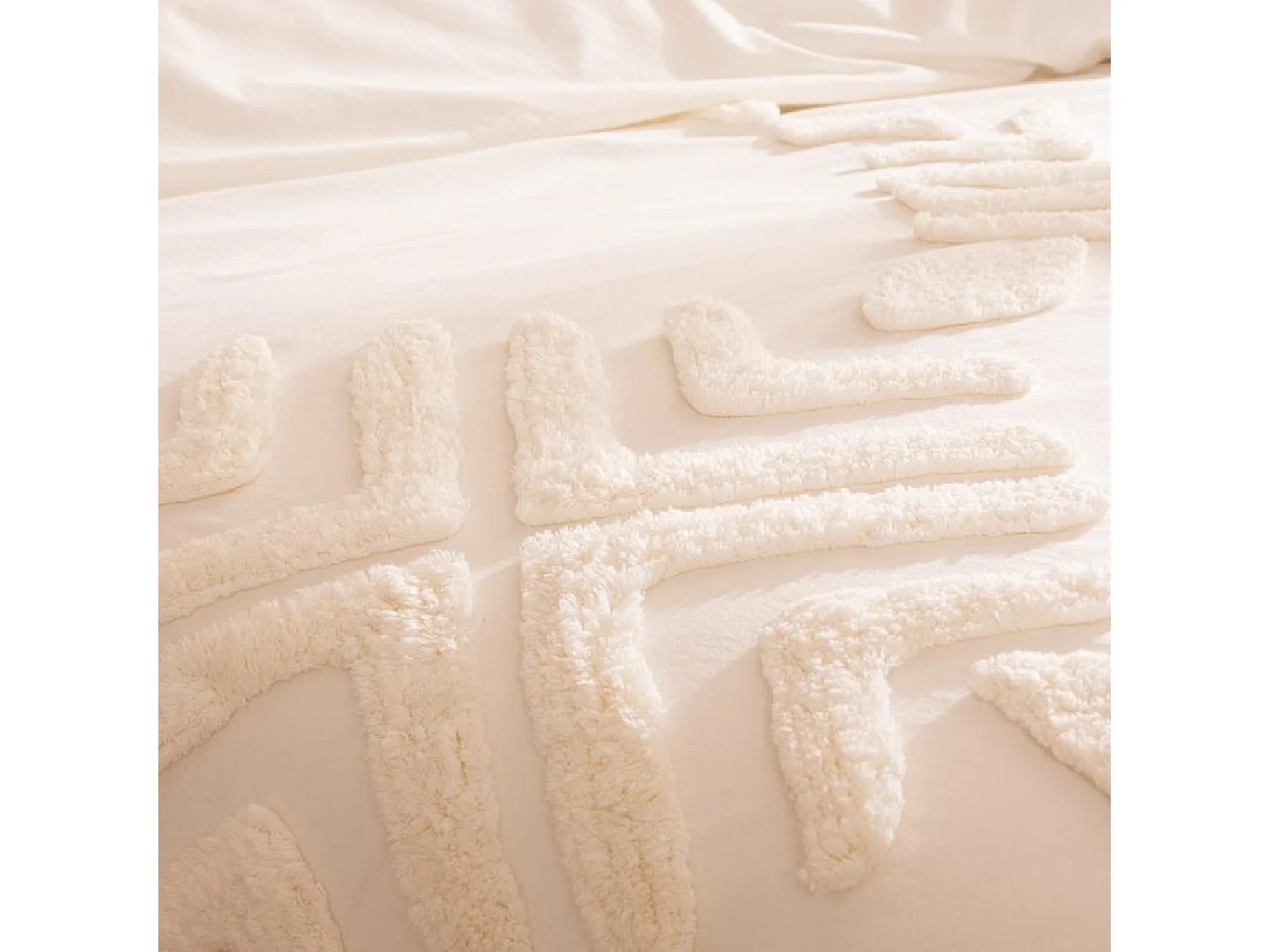 Parure de Lit Tufté "Inuit Dreams" 240x220cm Ivoire