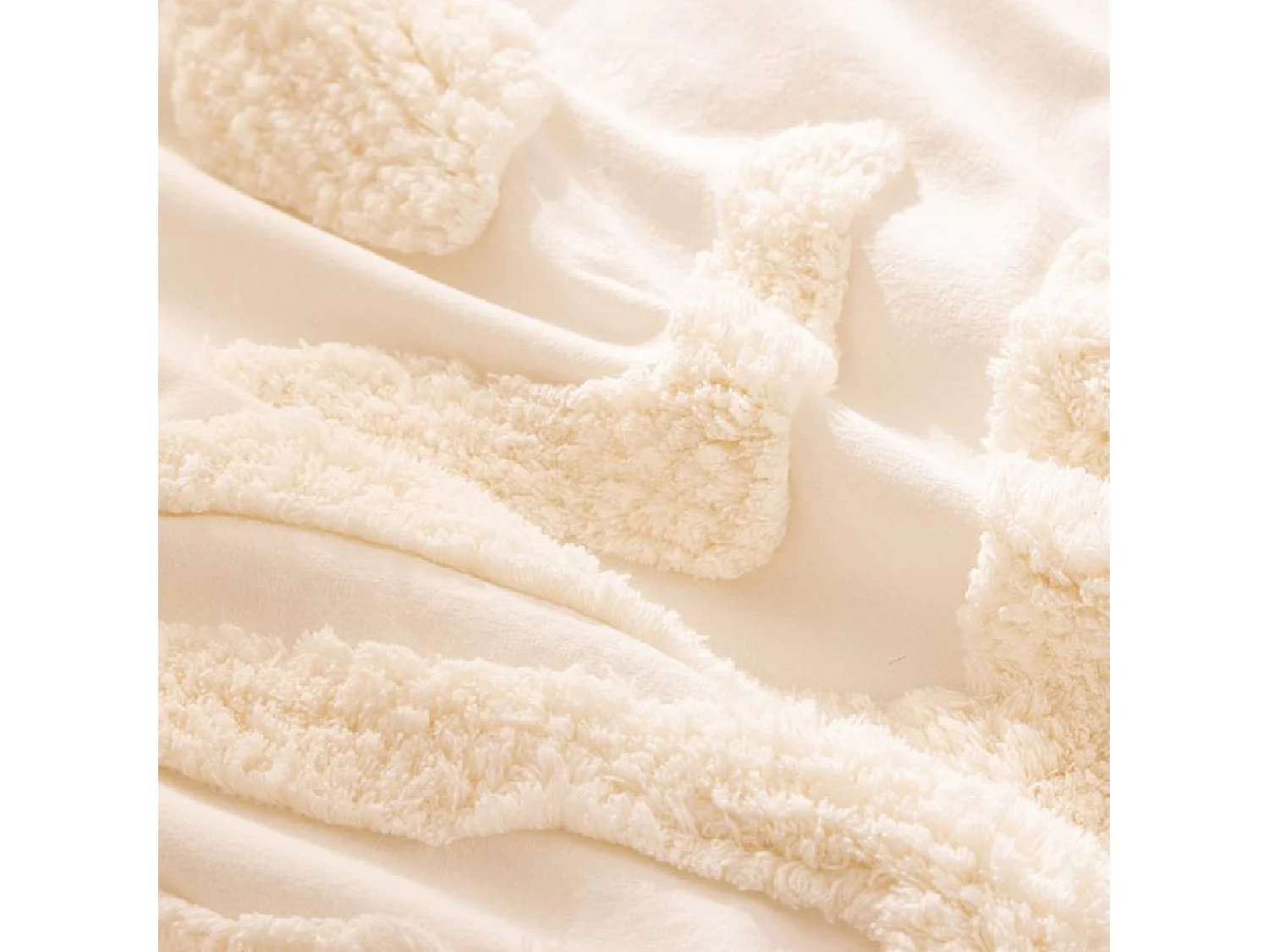 Parure de Lit Tufté "Inuit Dreams" 240x220cm Ivoire