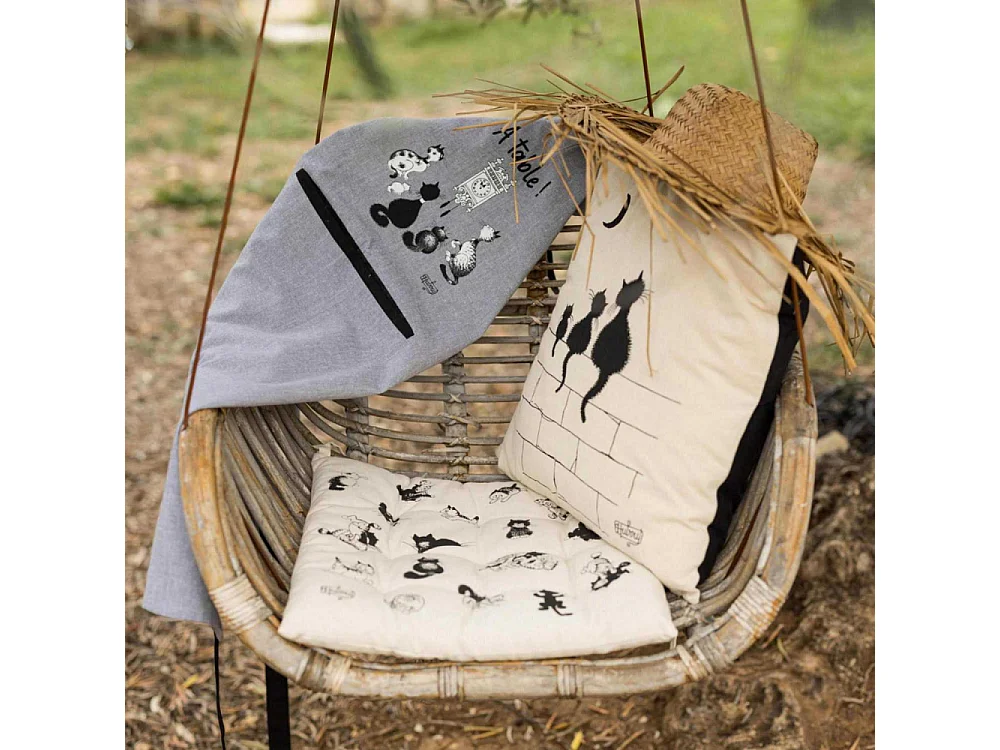 Galette de chaise en coton 9 points Dubout (Lot de 6)