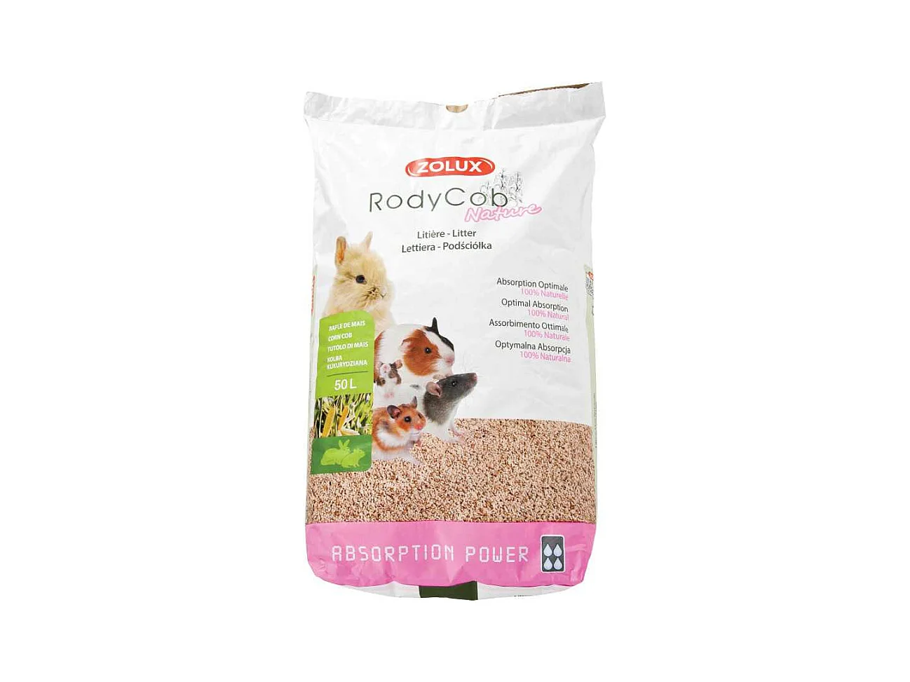 Litière Rodycub nature 50 litres