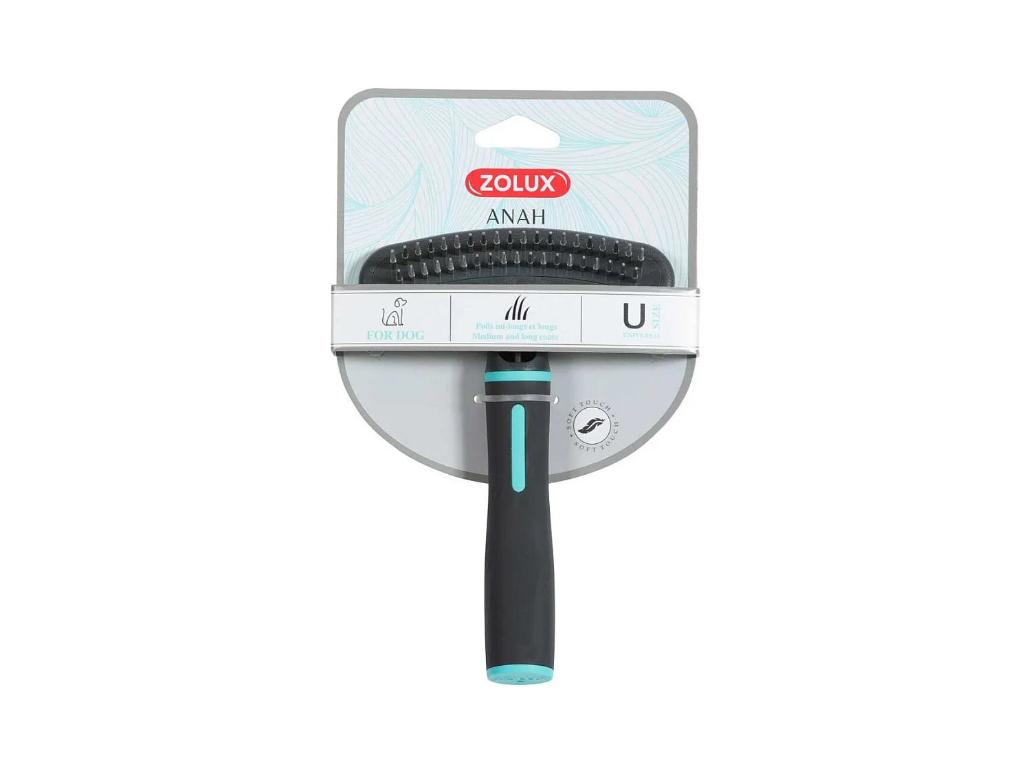 Brosse double rang pour chien Anah