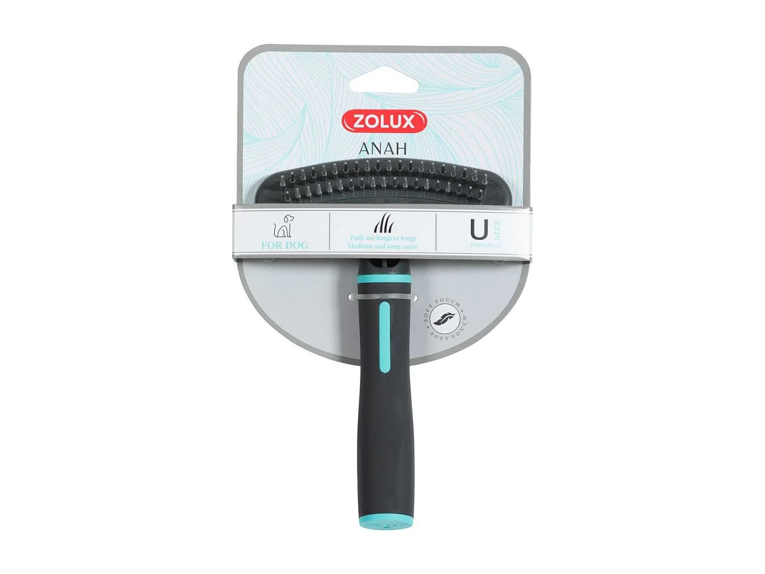 Brosse double rang pour chien Anah