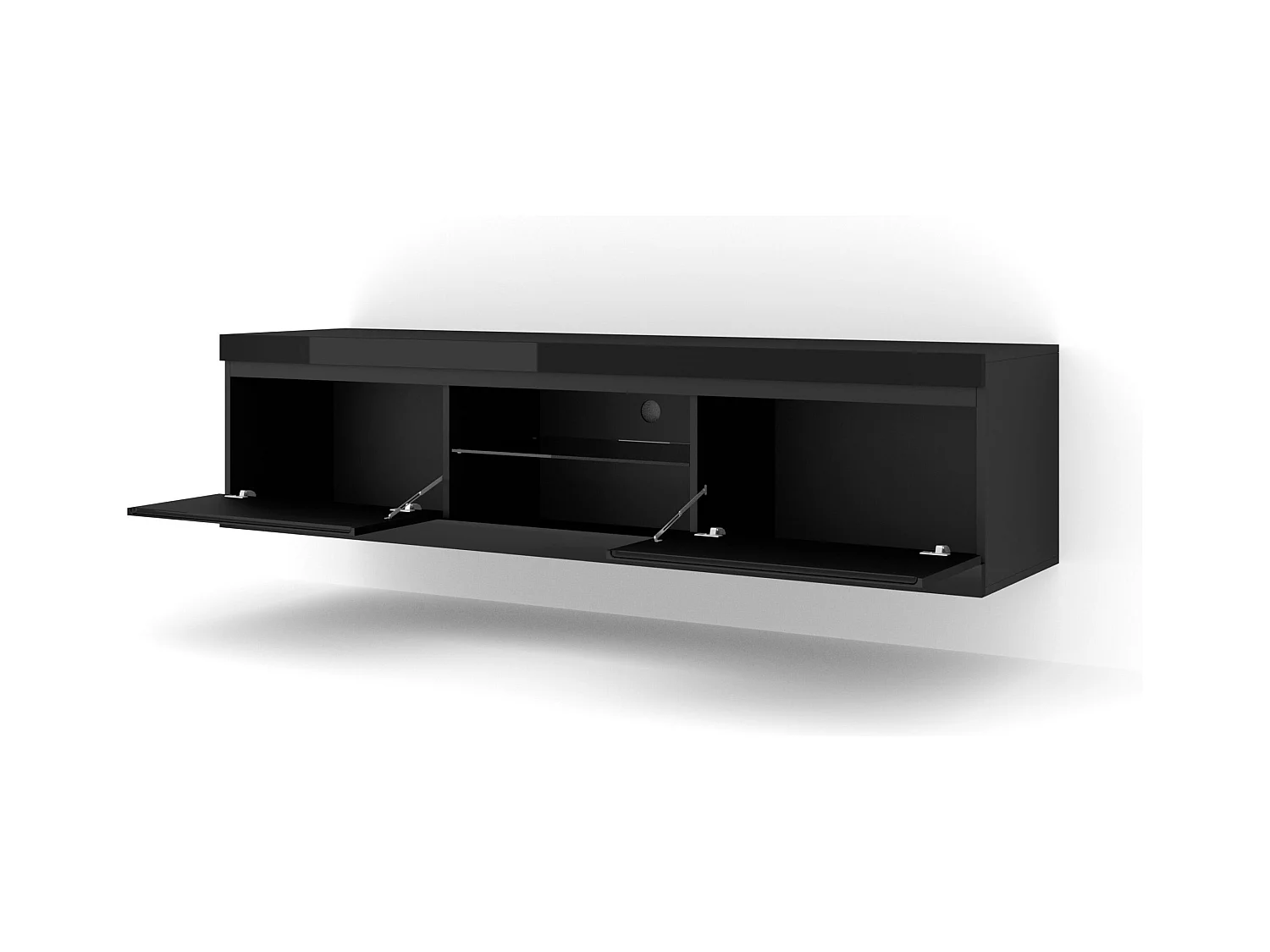 TV-Möbel NET für Fernseher 180 cm schwarz glänzend