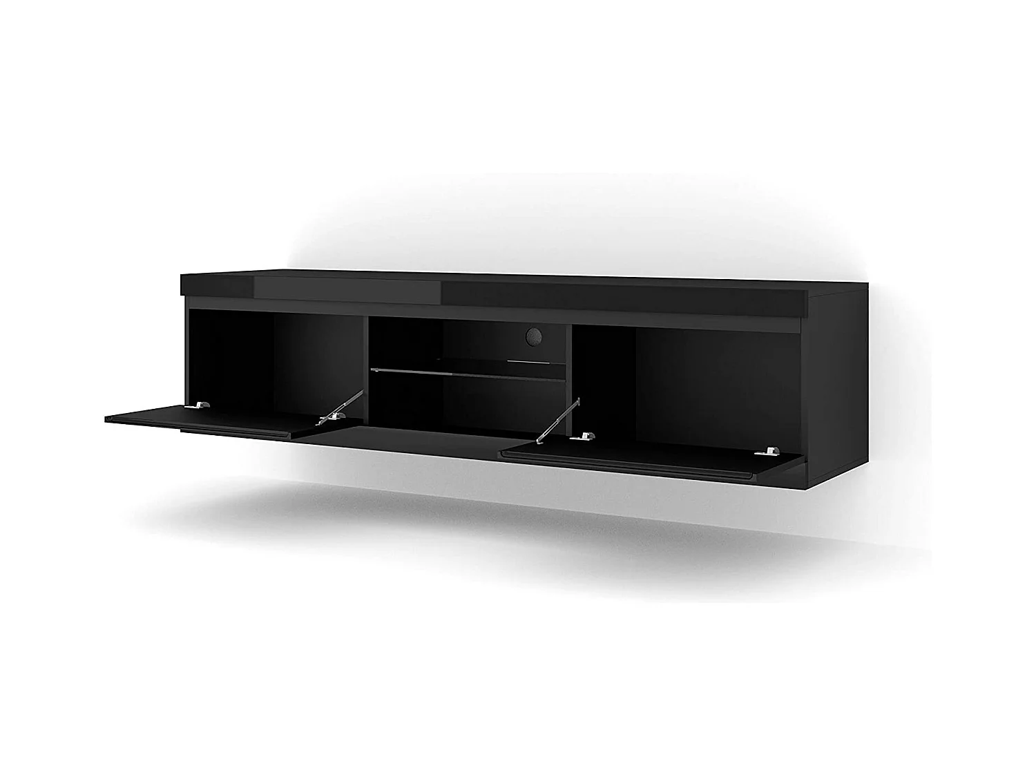 TV-Möbel NET für Fernseher 180 cm schwarz glänzend