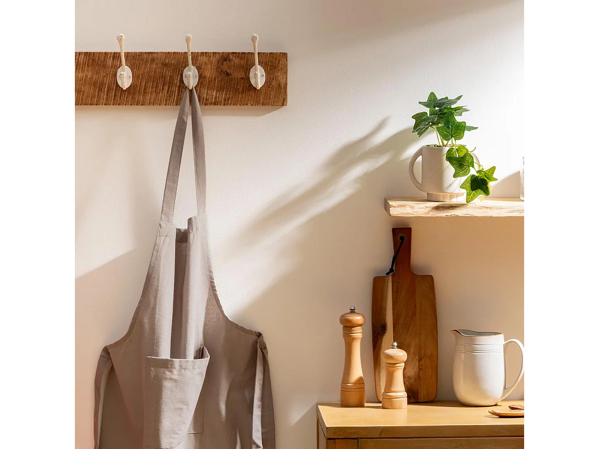 Tablier de Cuisine "Coton" 80cm Gris Clair