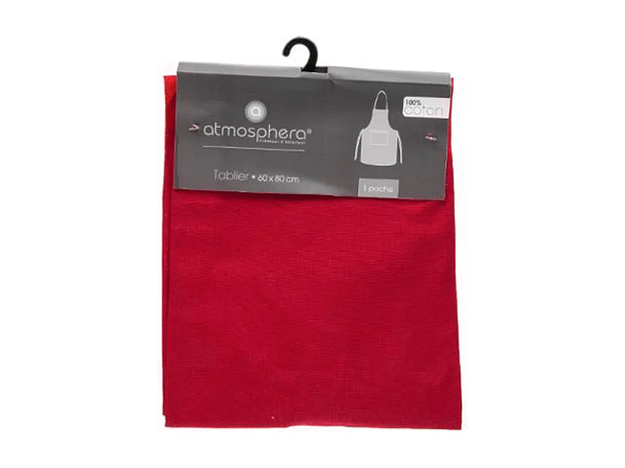 Tablier de Cuisine "Coton" 80cm Rouge