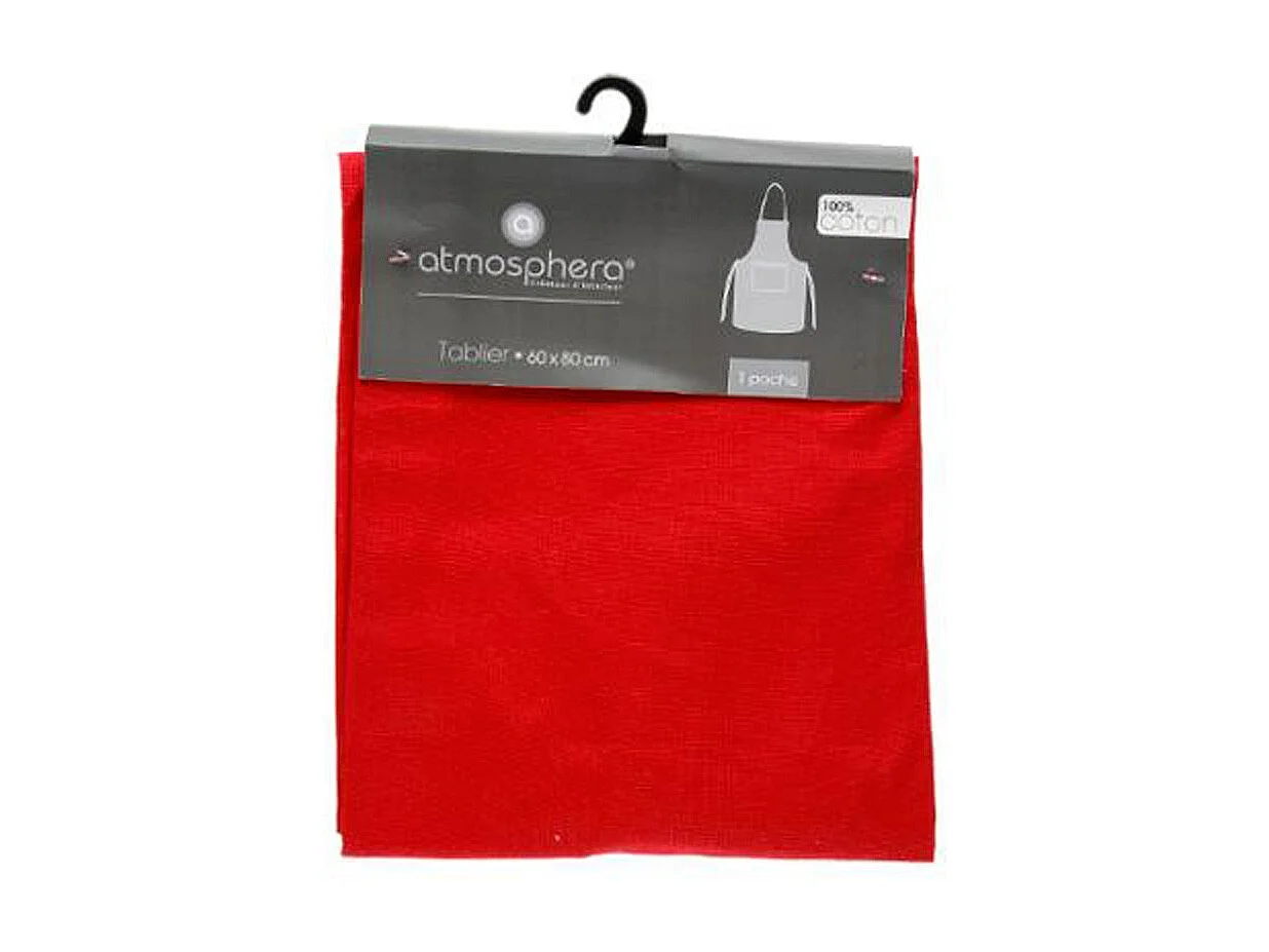 Tablier de Cuisine "Coton" 80cm Rouge
