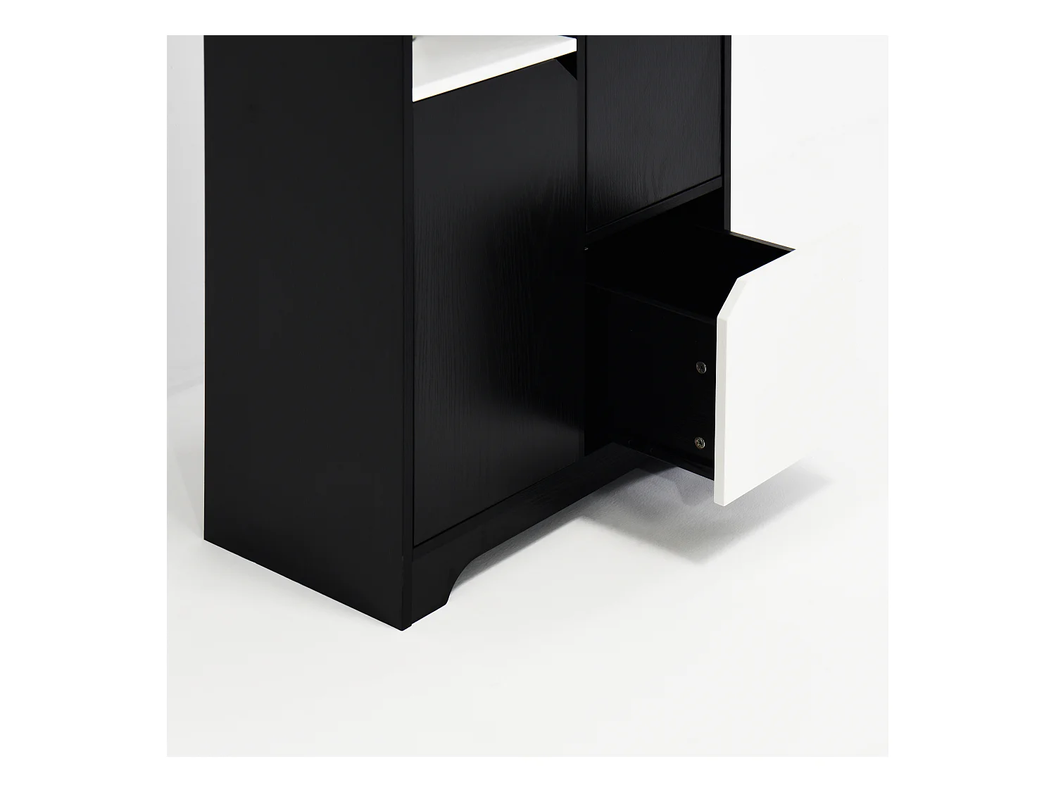 Estante de painéis de madeira com prateleiras abertas e armazenamento fechado para sala de estar e quarto 160 cm