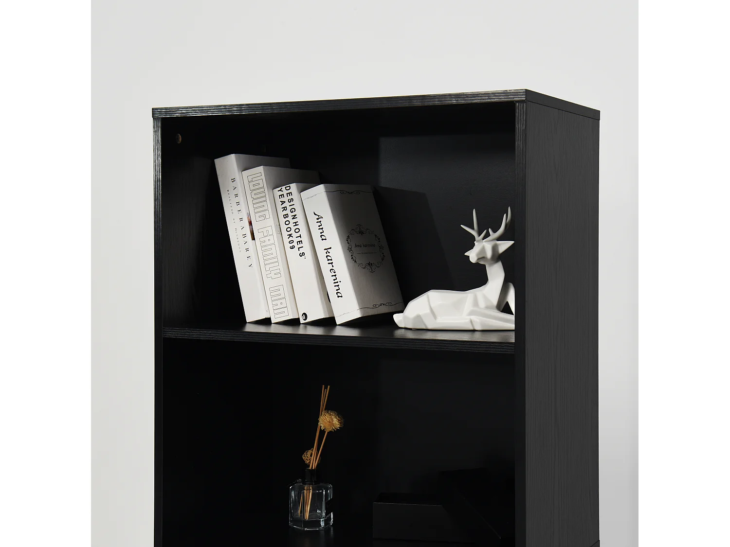 Bibliothèque en Panneau Bois avec Étagères Ouvertes et Rangement Fermé pour Salon Chambre 160 cm