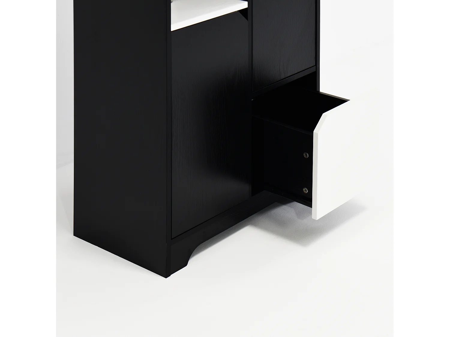 Bibliothèque en Panneau Bois avec Étagères Ouvertes et Rangement Fermé pour Salon Chambre 160 cm