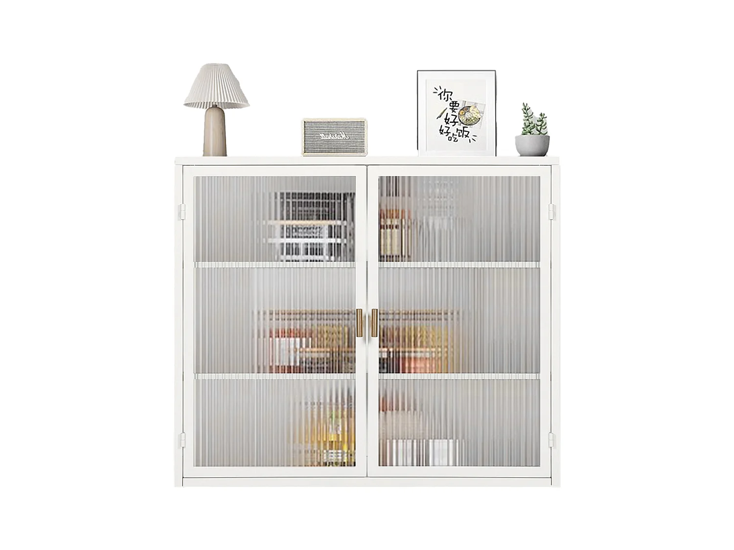 Aparador colgante de metal y cristal templado, moderno, con almacenaje, para salón o dormitorio, color verde, 80 x 35 x 60 cm