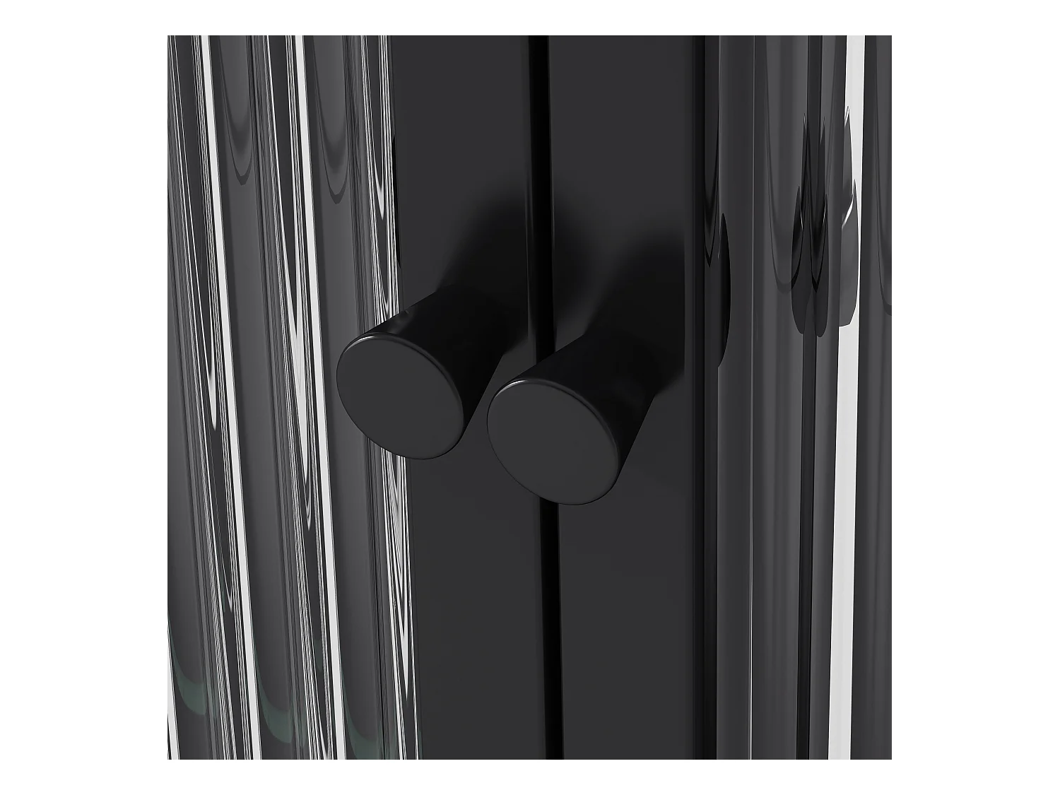 Móvel de parede com 3 portas, vidro temperado, metal, arrumação para cozinha, sala de estar, casa de banho, preto, 90x20x70 cm