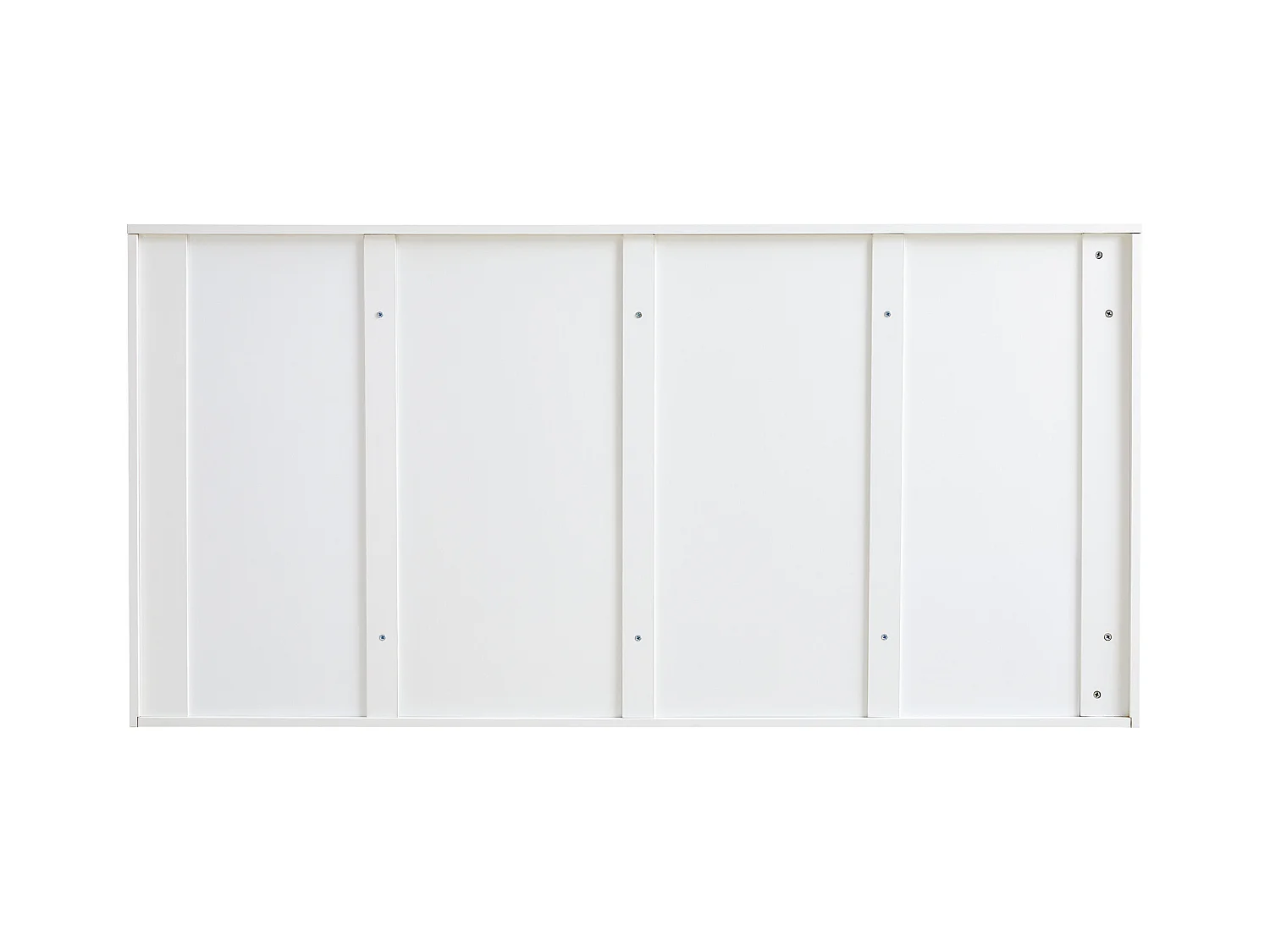 Aparador baixo em MDF branco para cozinha e sala de estar 160x40x80 cm com prateleiras reguláveis