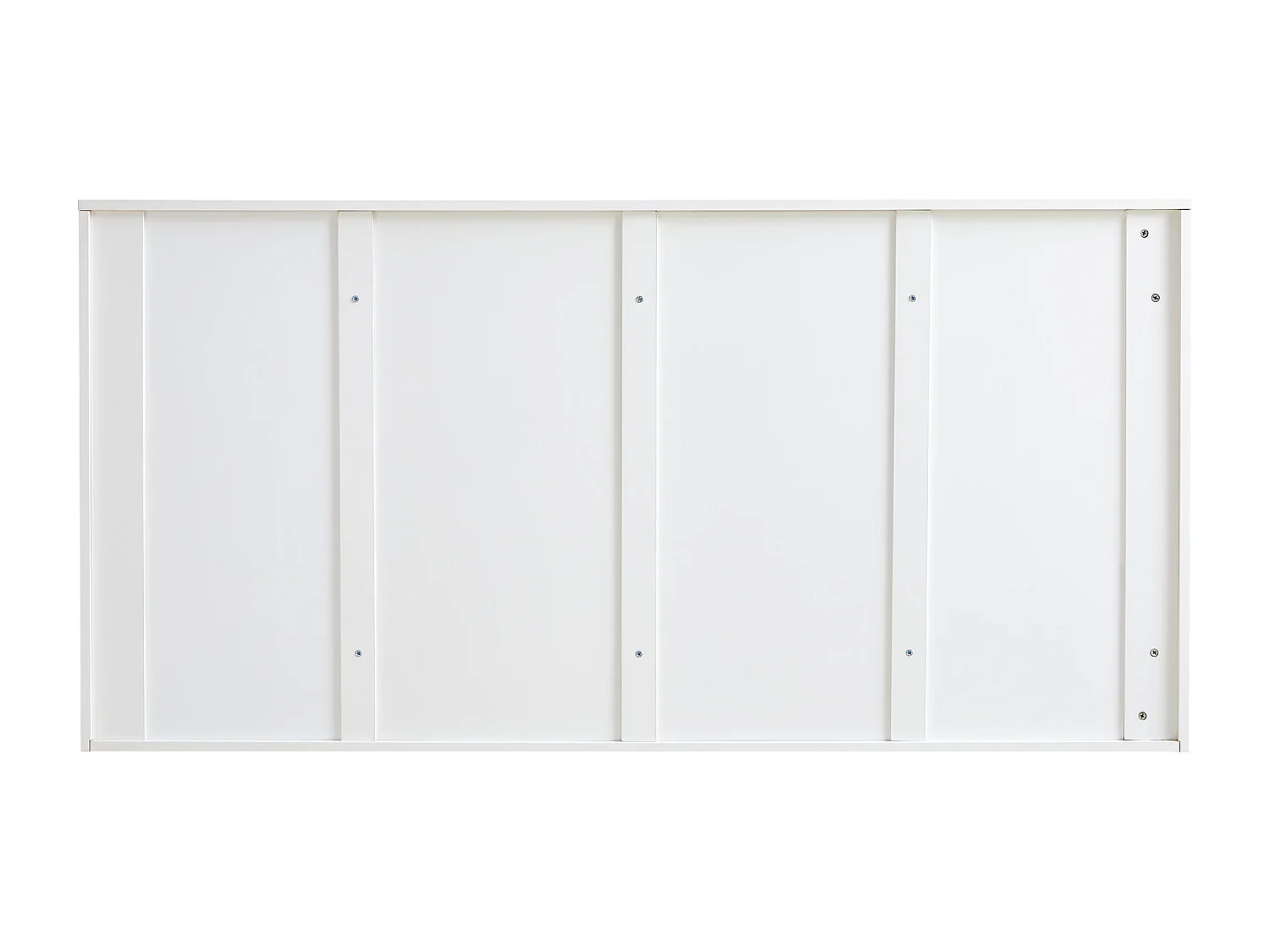 Aparador bajo de MDF blanco para almacenaje de cocina y salón 160x40x80 cm con estantes regulables