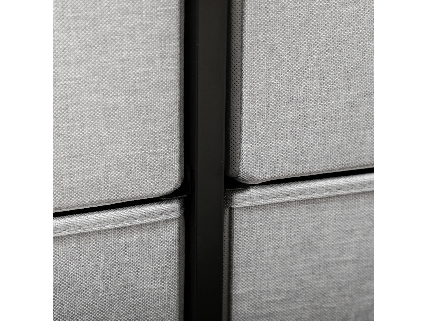 Cómoda alta 8 cajones tela estructura acero almacenaje dormitorio salón 80x30x81,5cm gris