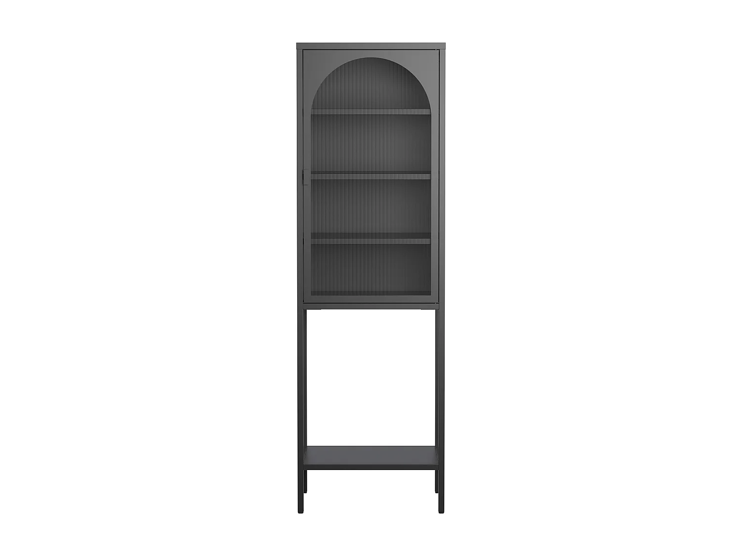 Armoire murale métal verre trempé rangement sécurisé cuisine garage 60x30x80cm noir