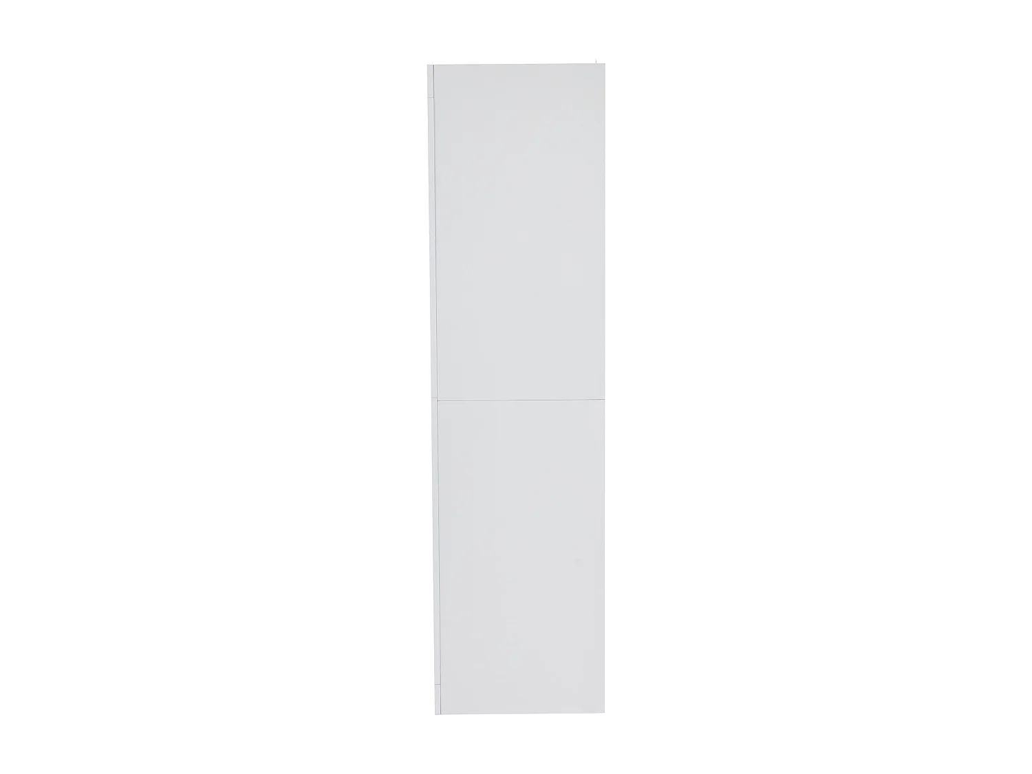 Vitrine LED blanche MDF haute brillance 2 portes étagères verre salon chambre 61x42x162 cm