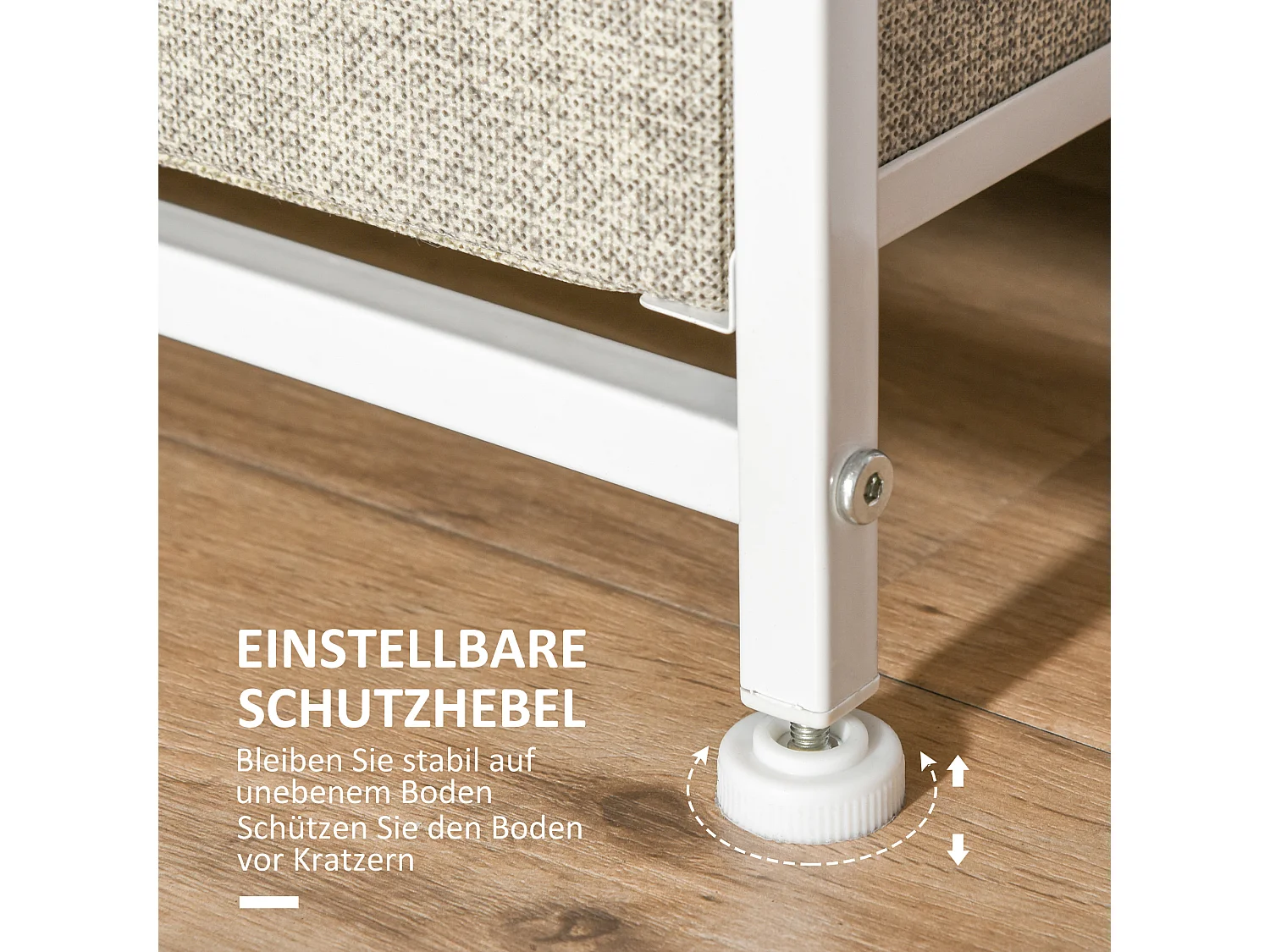 Mueble de almacenaje con 7 cajones plegables de tela y estructura de acero para dormitorio y entrada 63x30x71cm gris