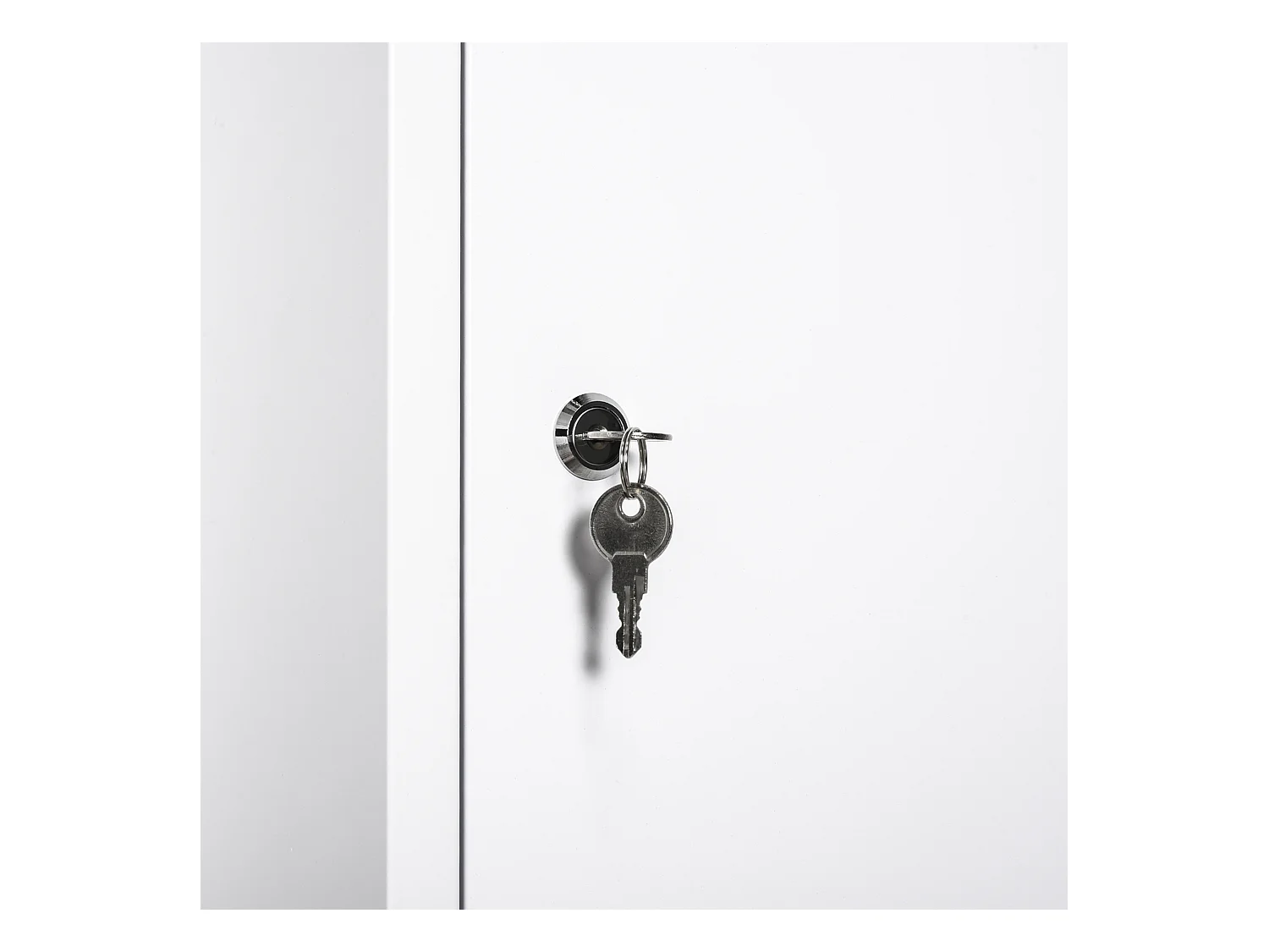 Armário de medicamentos de parede em aço com fechadura 3 níveis para banheiro 40x18x60cm branco