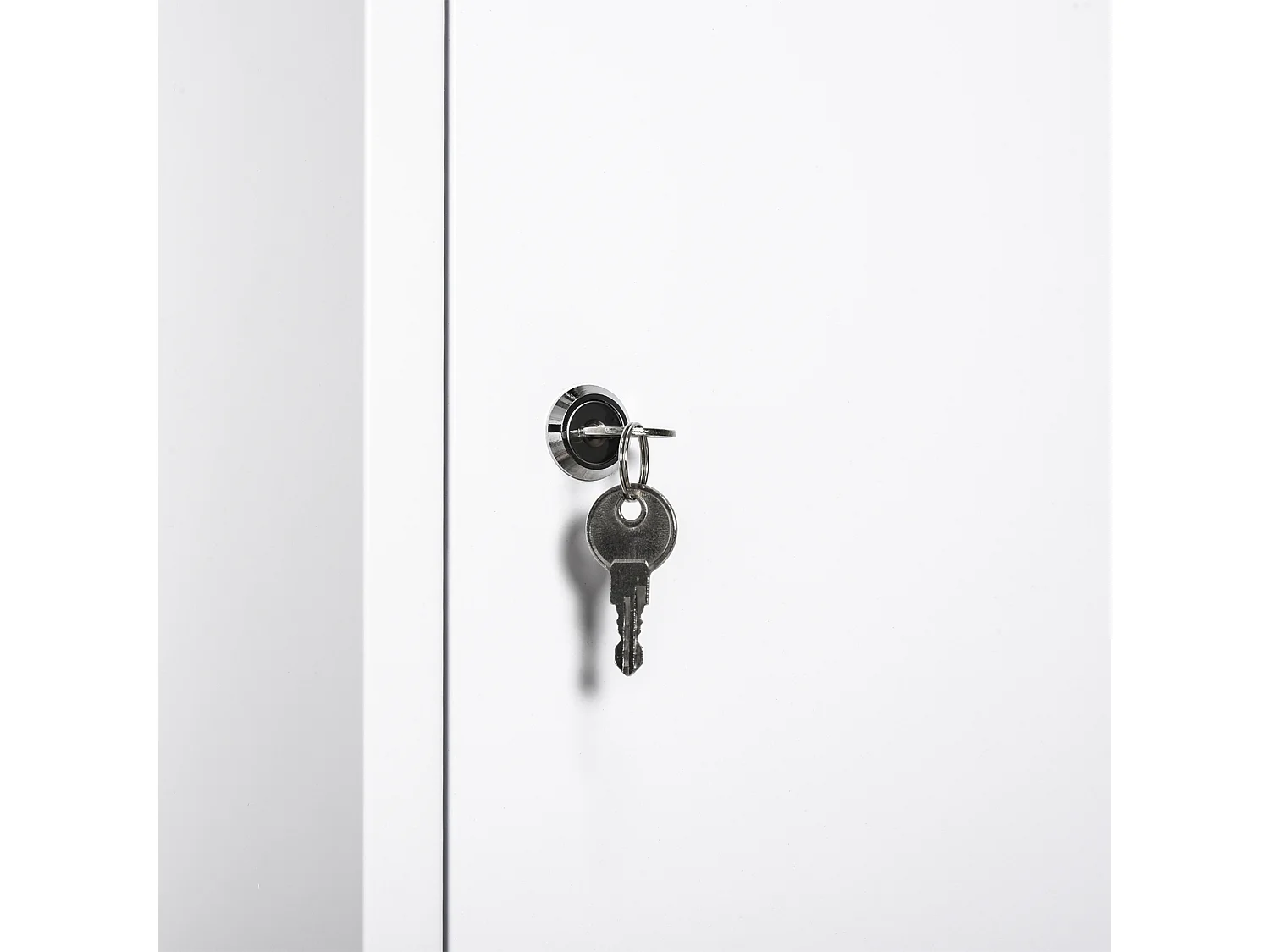 Armoire à pharmacie murale en acier avec serrure 3 niveaux pour salle de bain 40x18x60cm blanc