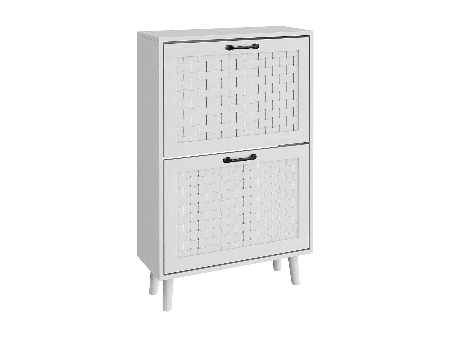 Sapateira compacta de madeira e rattan com armazenamento para entrada no corredor estilo boêmio 90×30×95cm