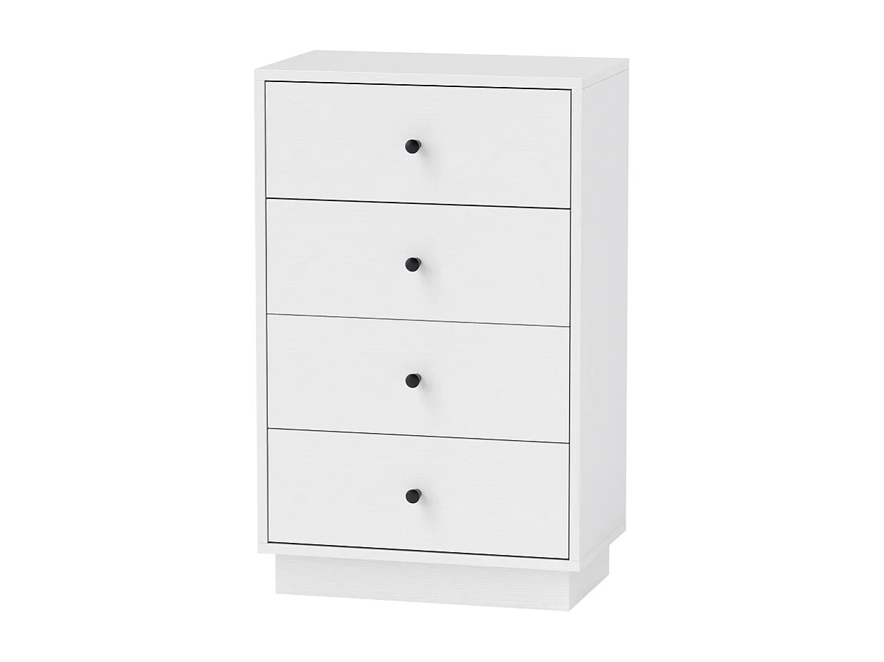 Cômoda com 4 gavetas aglomerado armazenamento quarto sala branco 47x29x75cm