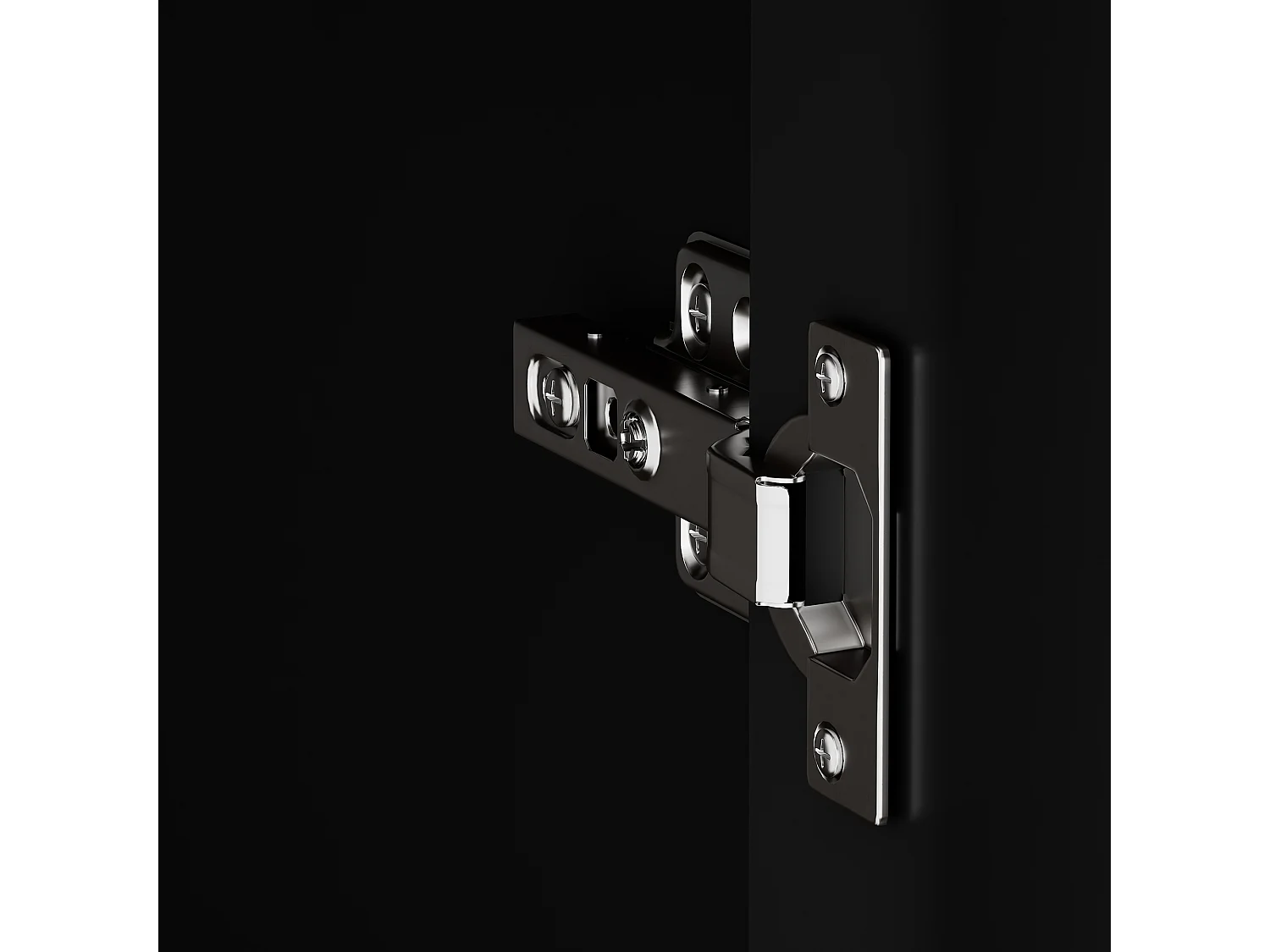 Sapateira preta 95x24x107cm em MDF com gavetas e prateleiras reguláveis para uma entrada moderna