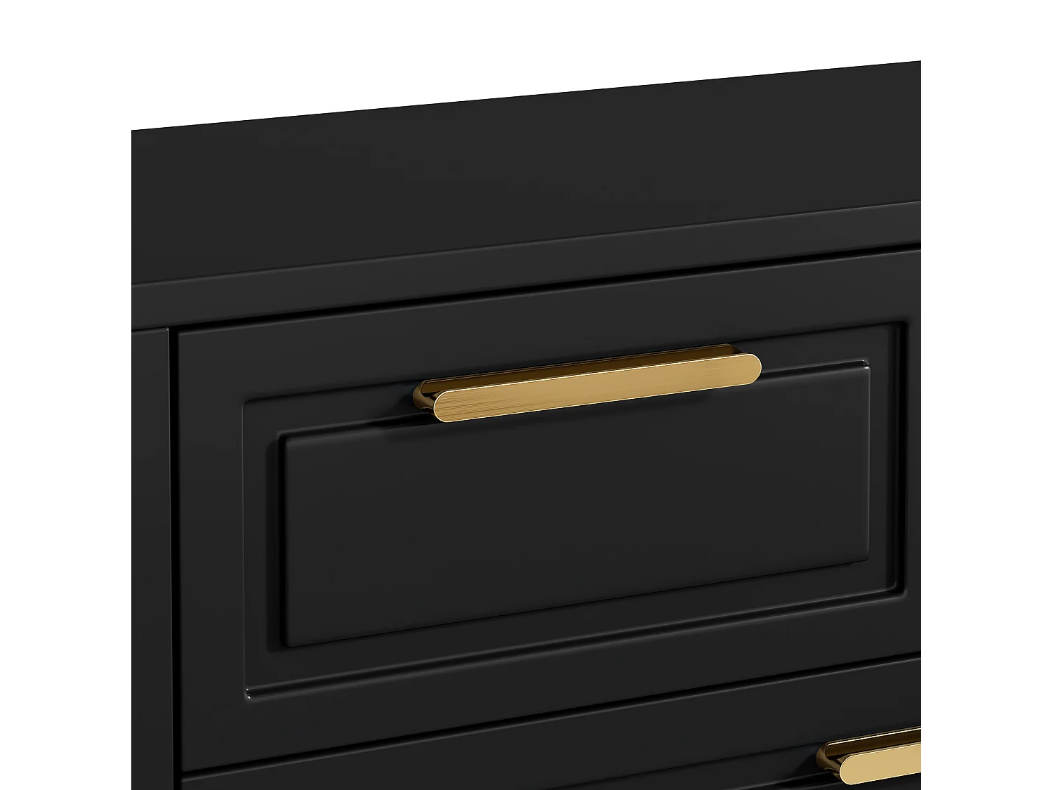 Sapateira preta 95x24x107cm em MDF com gavetas e prateleiras reguláveis para uma entrada moderna