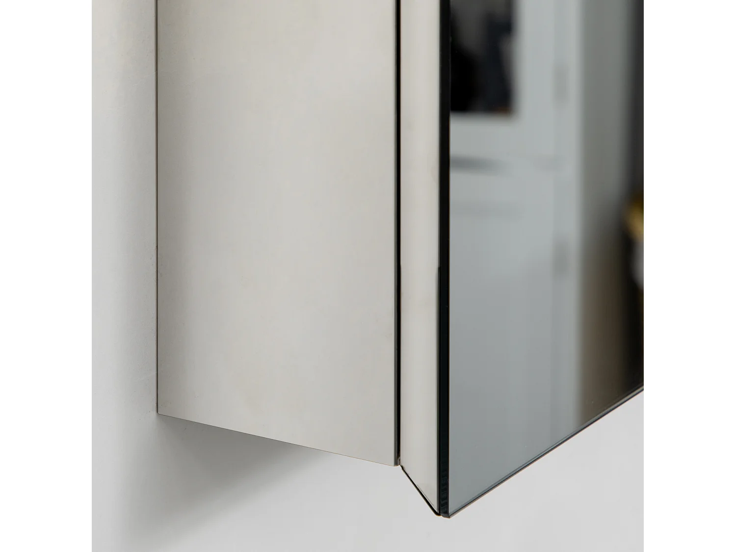 Armoire murale miroir inox salle de bain avec étagères rangement compact 39x12x60cm argenté