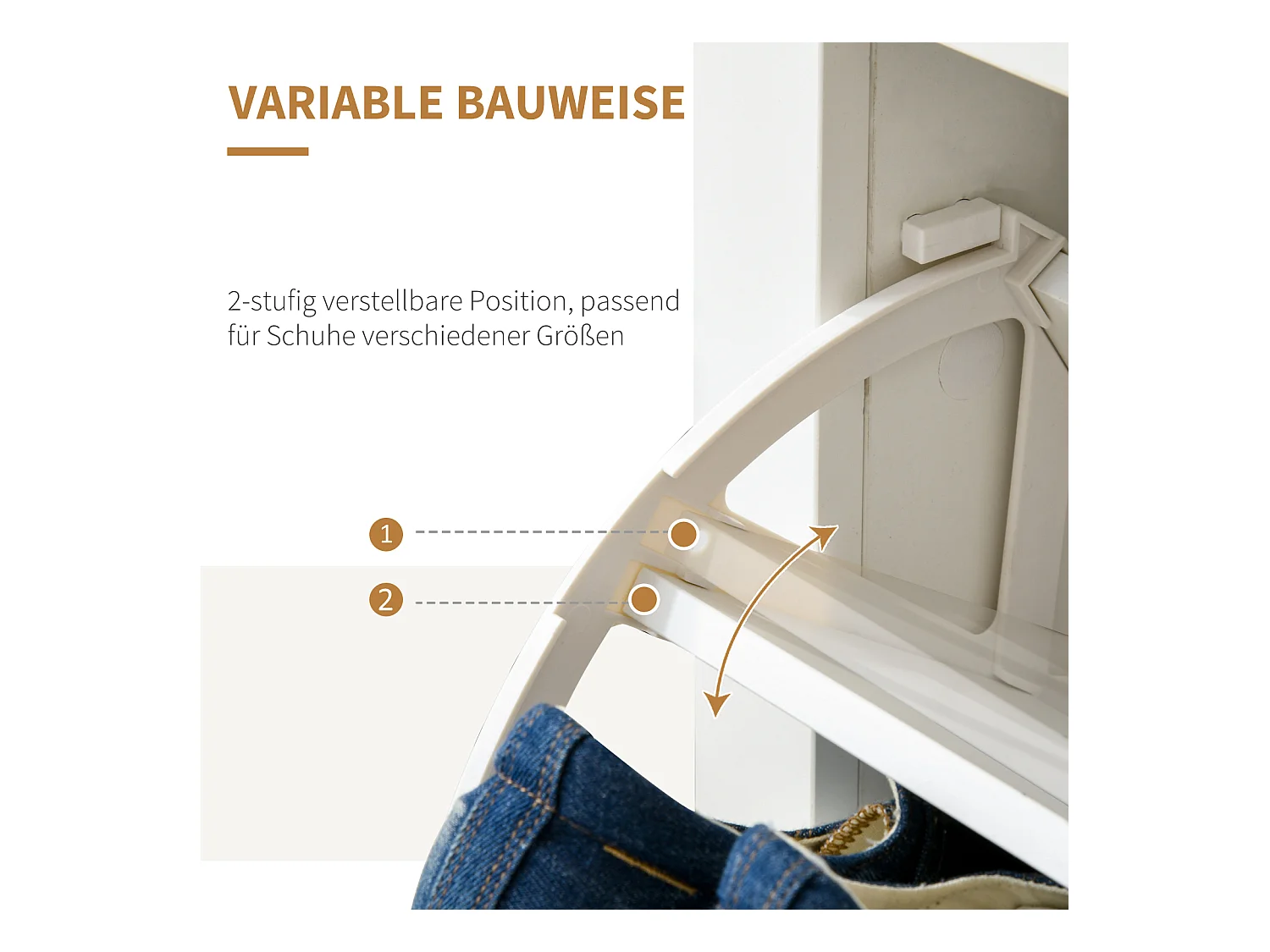 Zapatero de madera con 2 cajones grandes para entrada y pasillo, 72 x 26 x 80 cm, blanco