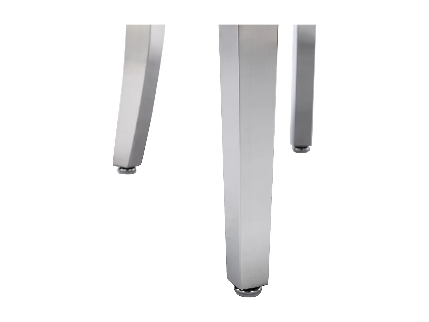 Lot de 2 chaises à manger en velours avec dossier rembourré - pieds en métal argenté - gris