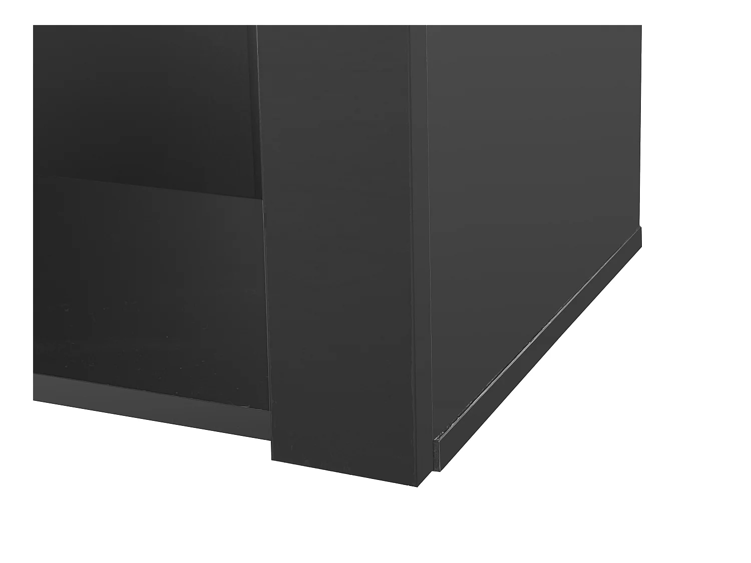 Vitrine 55x38x166 cm LED 3 étagères en verre - meuble de rangement - noir