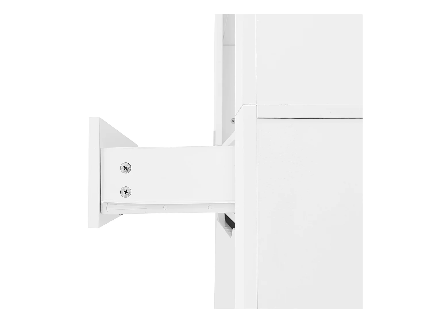 LED-vitrinekast met 2 deuren, 1 lade en 2 glazen planken - opbergmeubel - wit (60x35,5x165cm)