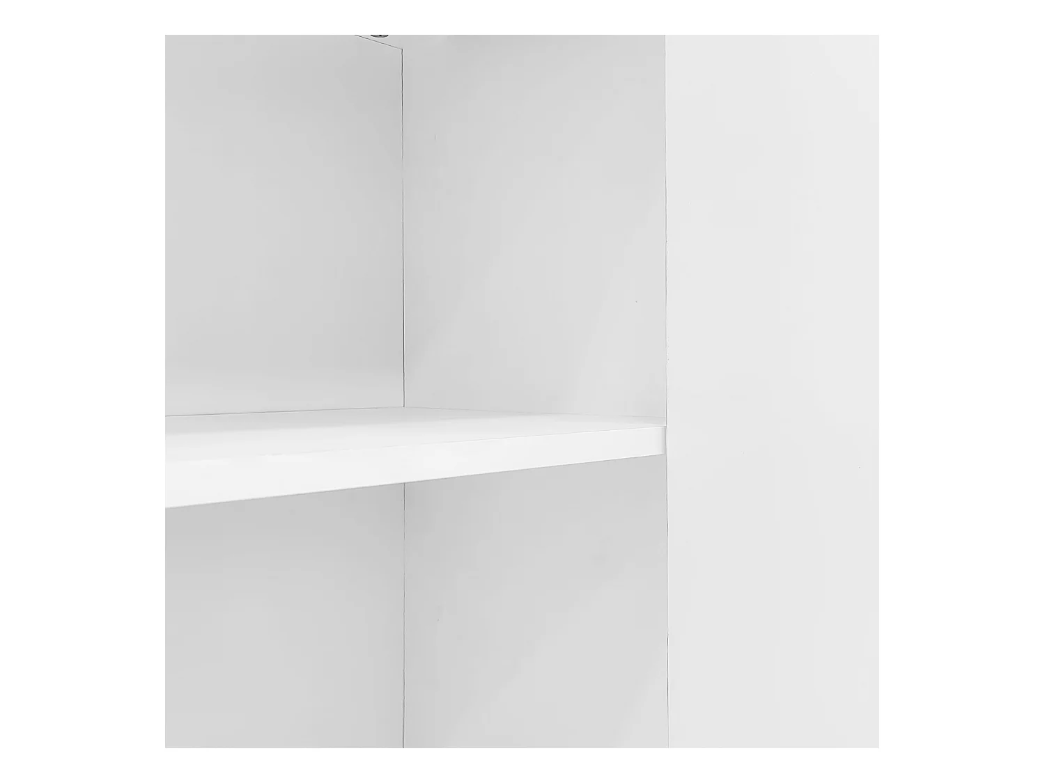 LED-vitrinekast met 2 deuren, 1 lade en 2 glazen planken - opbergmeubel - wit (60x35,5x165cm)