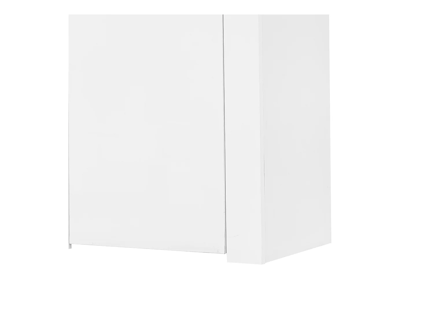 LED-vitrinekast met 2 deuren, 1 lade en 2 glazen planken - opbergmeubel - wit (60x35,5x165cm)