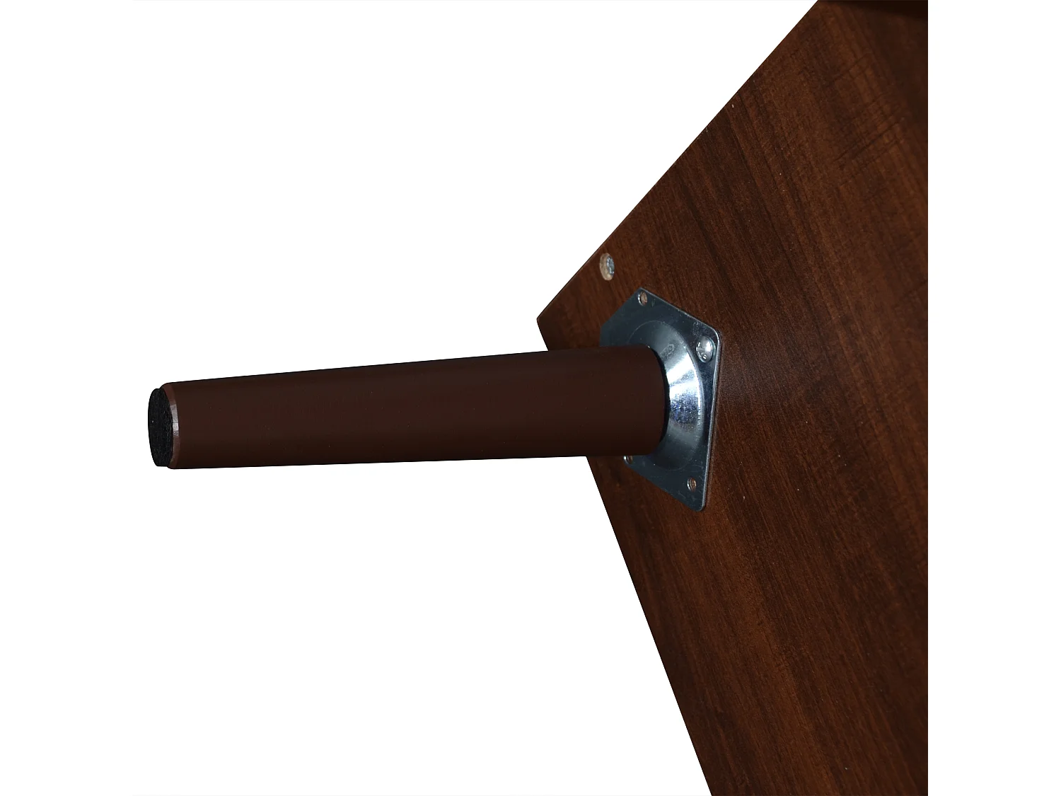 Rotan tv-meubel voor woonkamer met 2 deuren en 2 opbergladen - houten poten - bruin (200x37x49,5 cm)