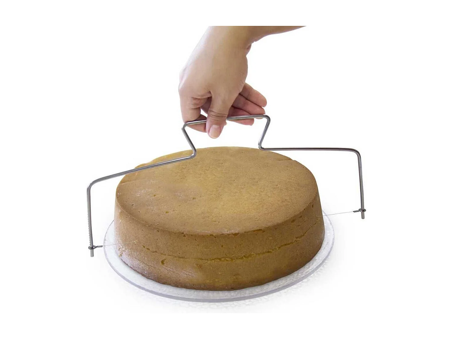 Lyre à gâteau ou génoise en acier inoxydable