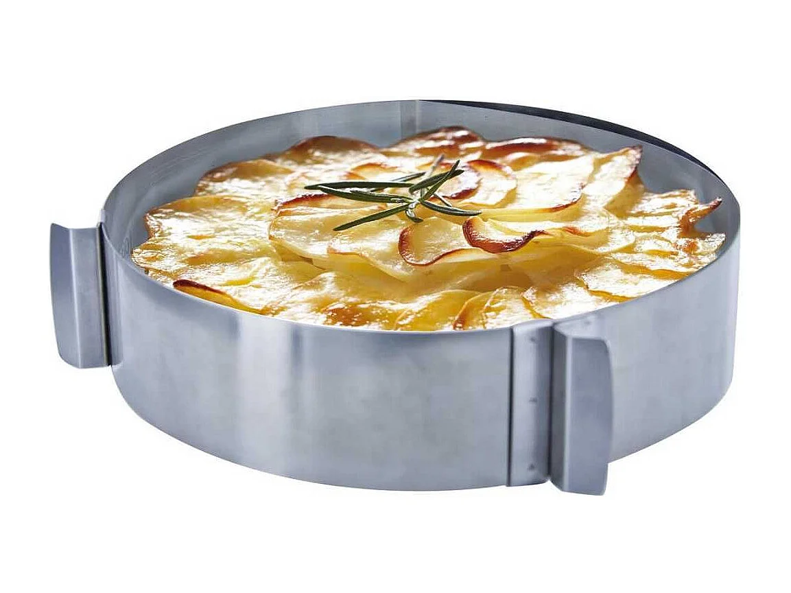 Cercle à pâtisserie extensible en acier inoxydable de 15 à 30 cm de diamètre